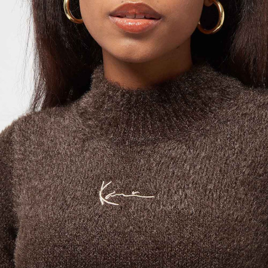 Karl Kani Γυναικεία πλεκτή μπλούζα Small Signature Hairy Knit LS Turtleneck